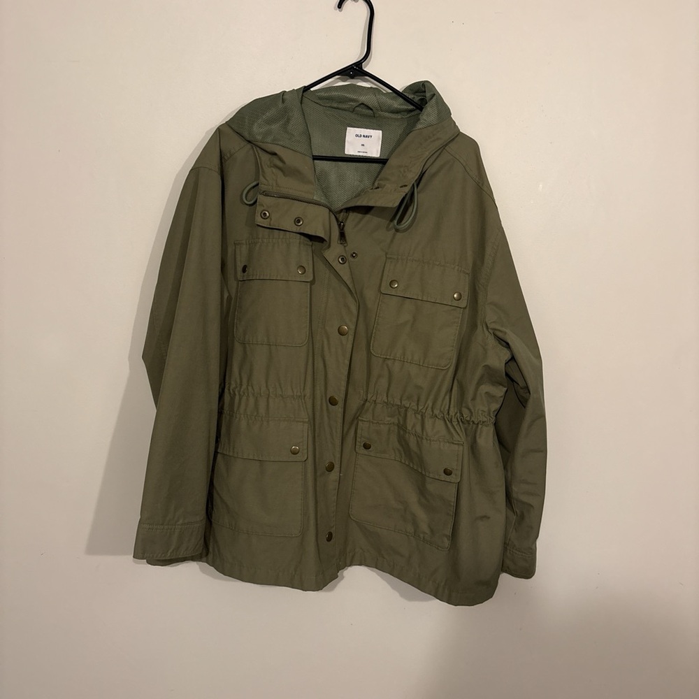 Old Navy Green Utility Jacket Relaxed Fit